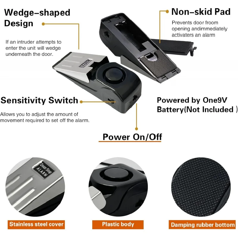 120db Wireless Door Stop Stopp - Door Stop Alarm review and price