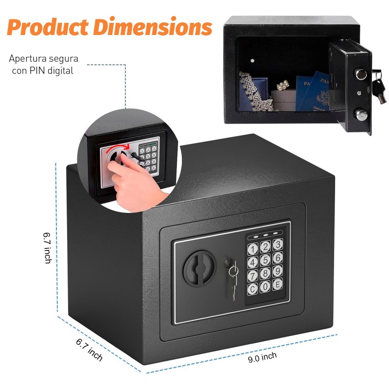 Digital Electronic Safe Box wi - Lockbox Key Secure review and price