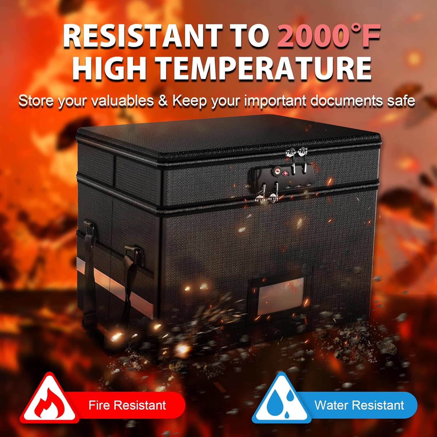 Fireproof Document Box with Lo - Fire Safe Document review and price
