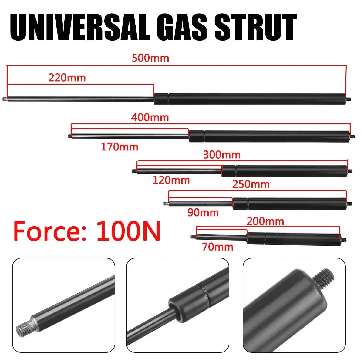 2pcs 200-500mm 100N 8mm Car Ga - Window Lock Bar review and price