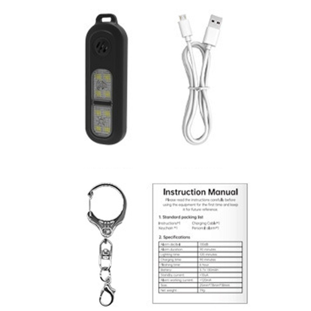 130dB Night Running Safety War - Personal Alarm Keychain review and price