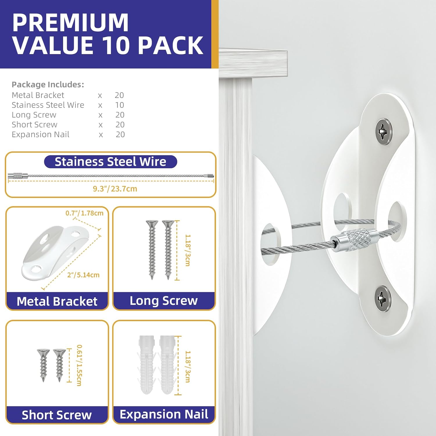 Furniture Anchors (10 Pack), F - Earthquake Anchor Strap review and price