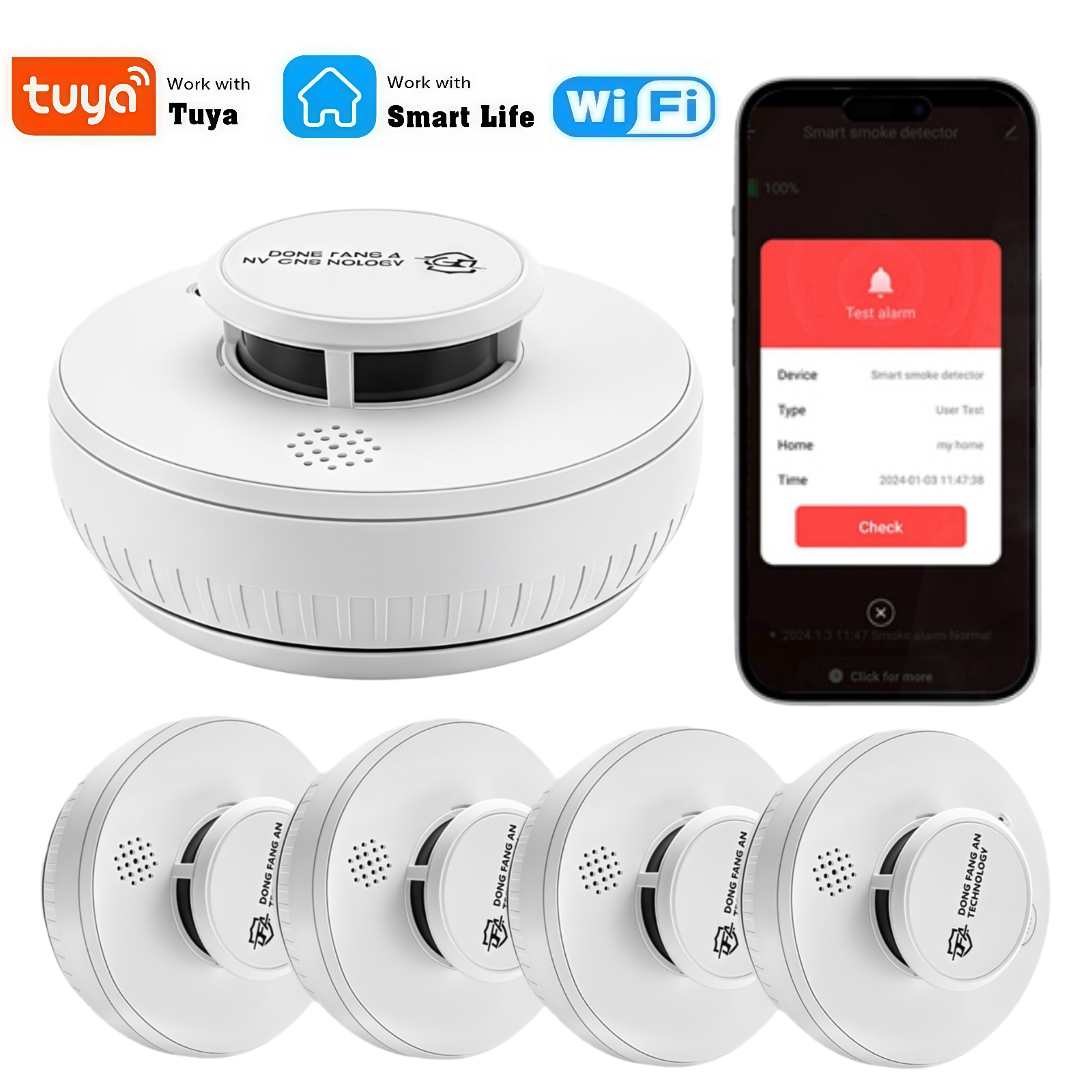 DFA Wifi Smoke Detector 2 in1  - Smoke Detector Interconnected review and price
