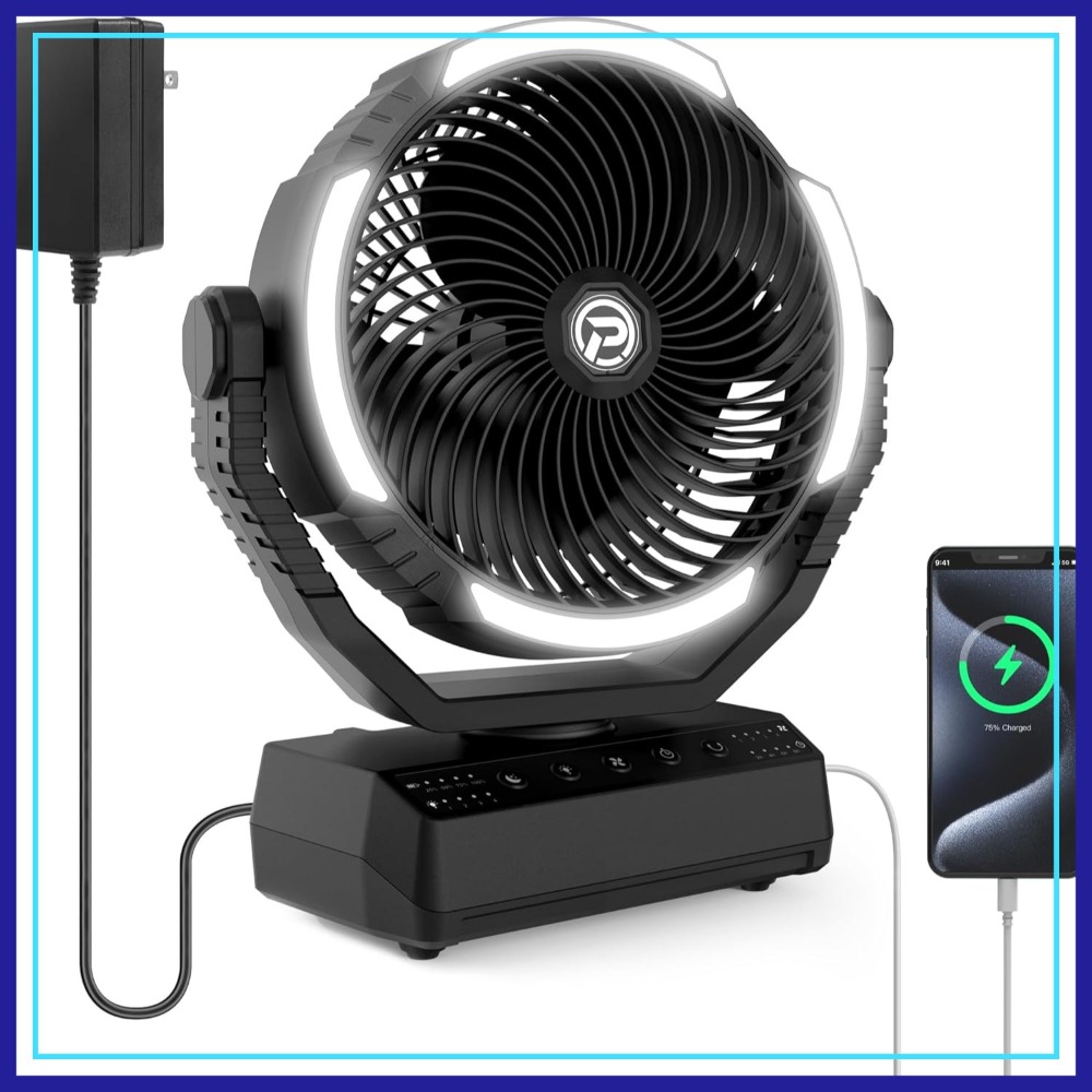 20000mAh Camping Fan with Ligh - Power Outage Light review and price