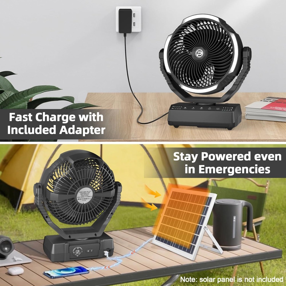 20000mAh Camping Fan with Ligh - Power Outage Light review and price