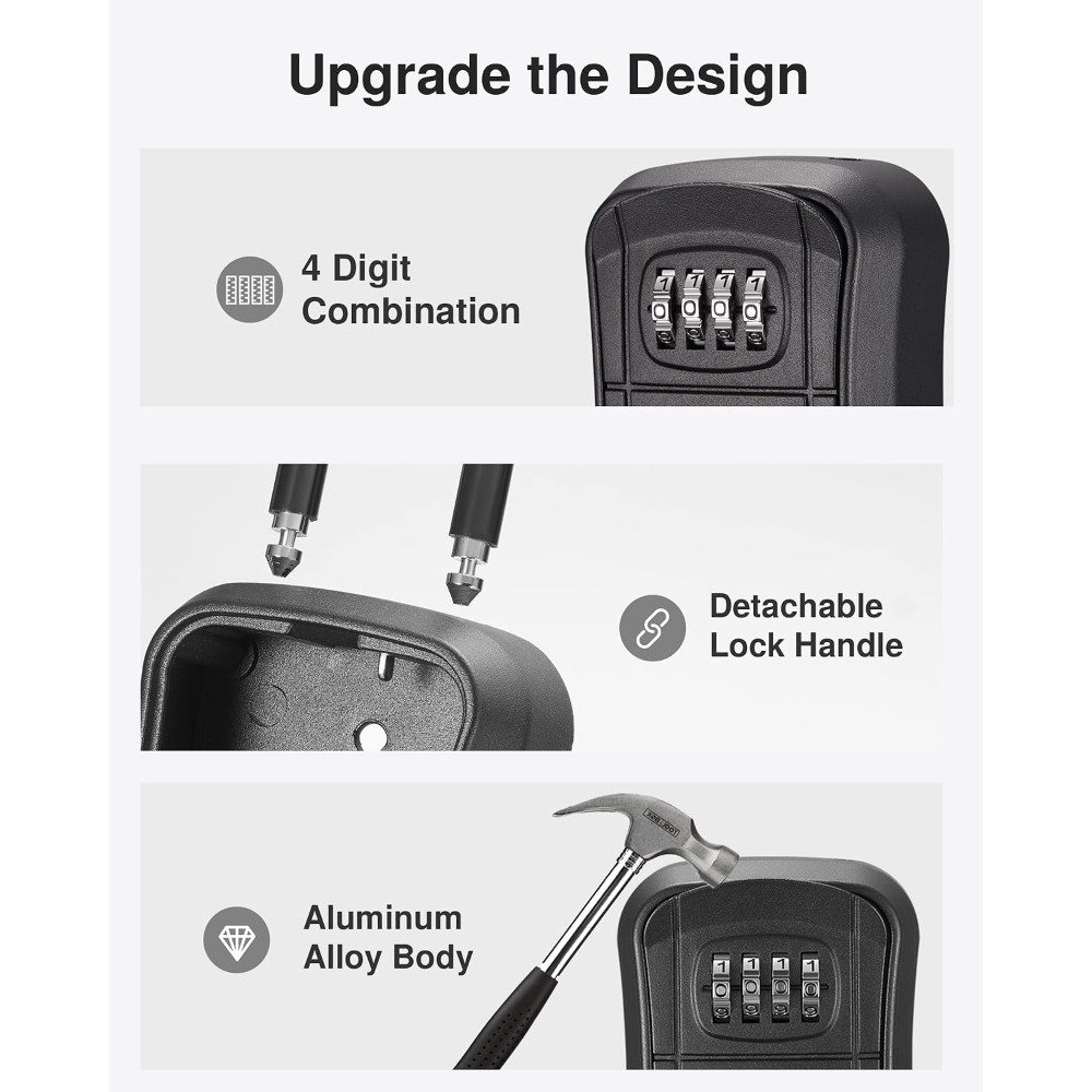 Key Lock Box, Portable Combina - Lockbox Key Secure review and price