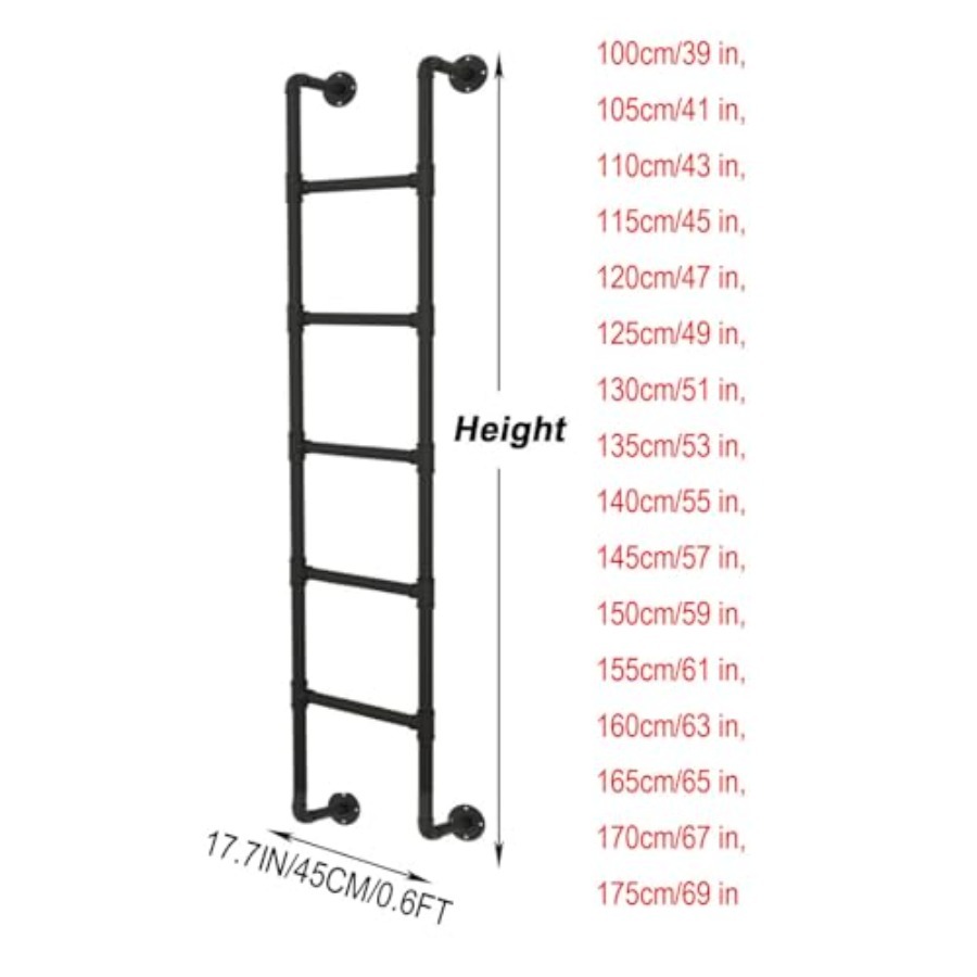 Wall Mounted Metal Step Ladder - Fire Escape Ladder review and price