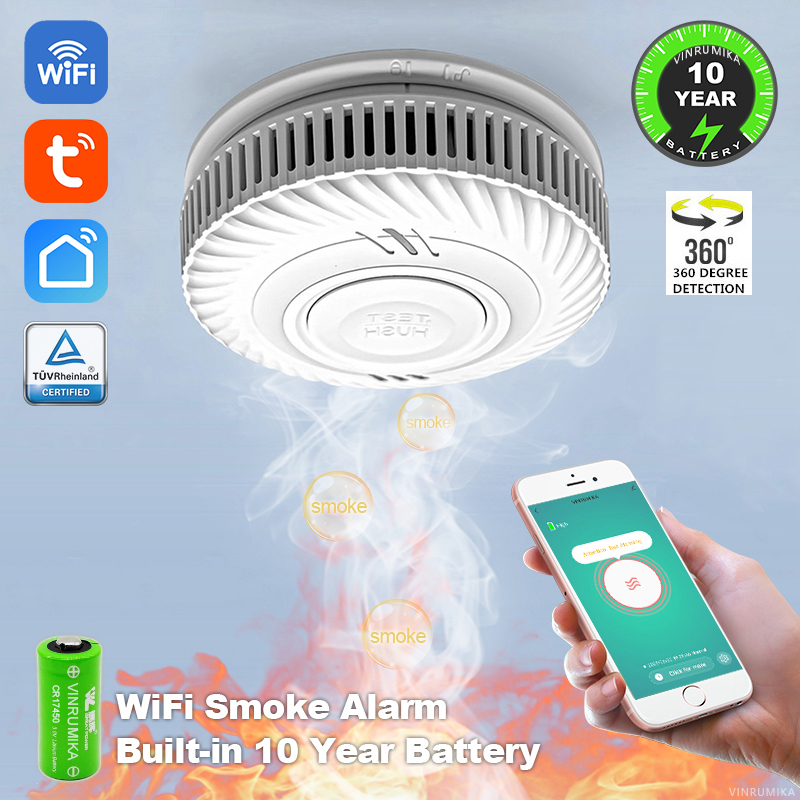 WiFi Tuya Smart Smoke Detector - Smoke Detector Interconnected review and price