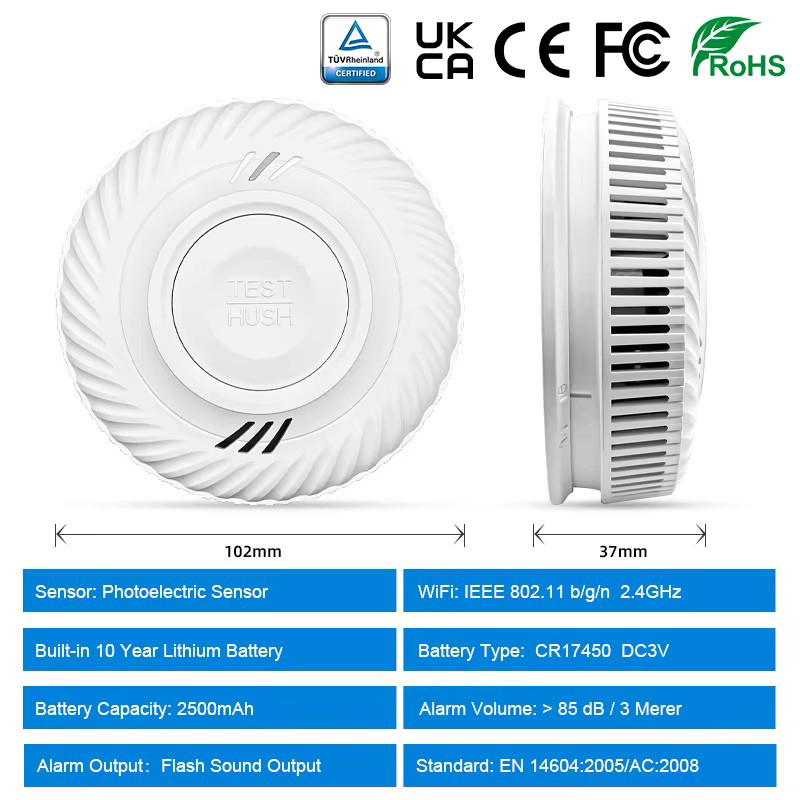 WiFi Tuya Smart Smoke Detector - Smoke Detector Interconnected review and price