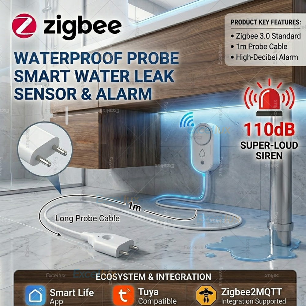 Smart Water Leak Sensor ZigBee - Water Alarm Sensor review and price