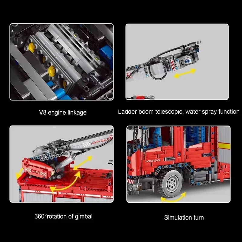 YC-23004 5133Pcs APP Car Model - Fire Escape Ladder review and price