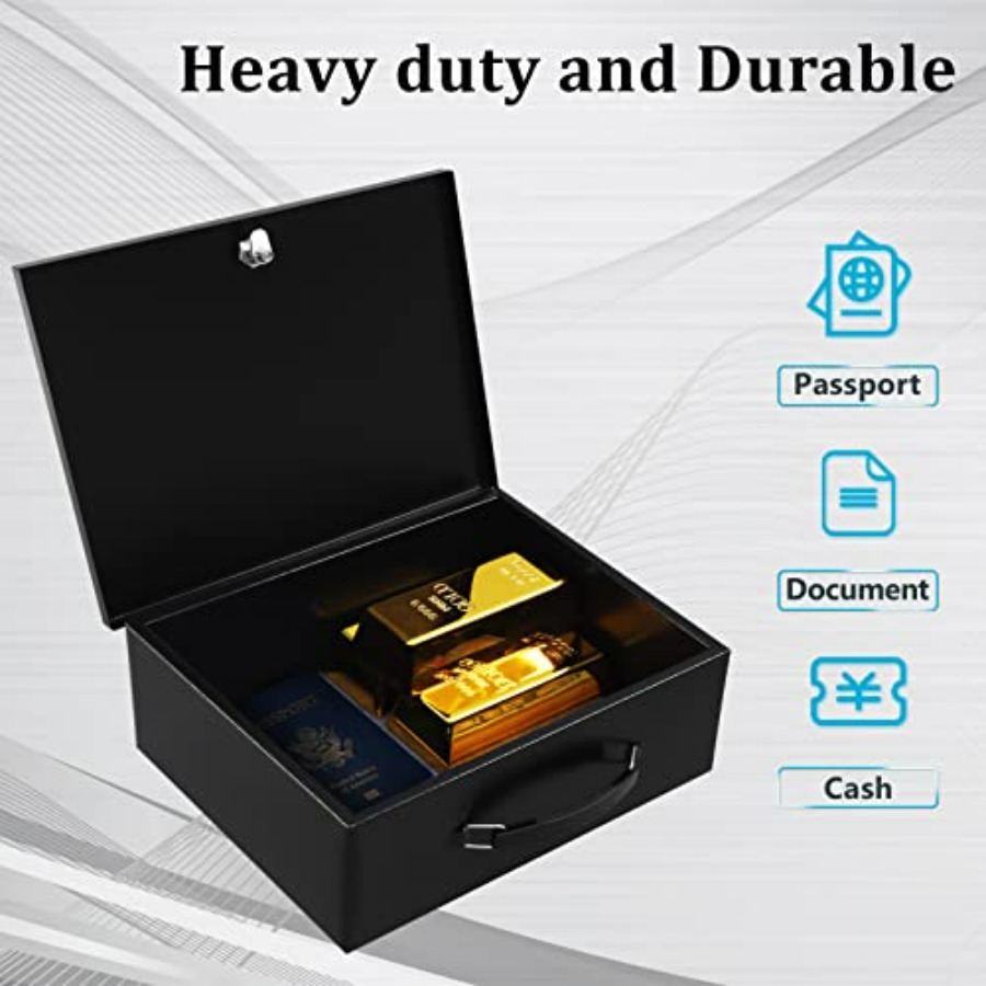Portable Metal Safe Box with K - Fire Safe Document review and price